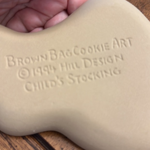 Christmas Brown bag, cookie, art child’s stocking mold. Vintage 1994 hill design - Picture 5 of 5